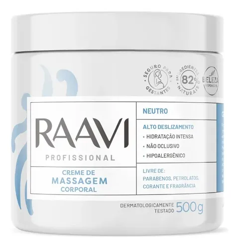 Creme De Massagem Neutro Corporal 500g Raavi Tipo de embalagem Pote
