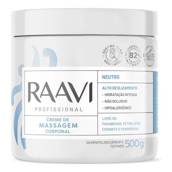 Creme De Massagem Neutro Corporal 500g Raavi Tipo de embalagem Pote