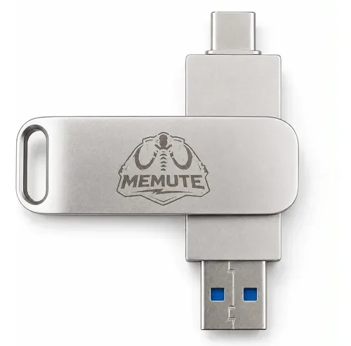 Pendrive 128gb 2 Em 1 Usb 3.0 + Tipo-c Celular E Pc Cor 128g