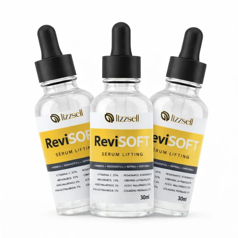 3 ReviSoft Serum Facial Vitamina C e Acido Hialuronico