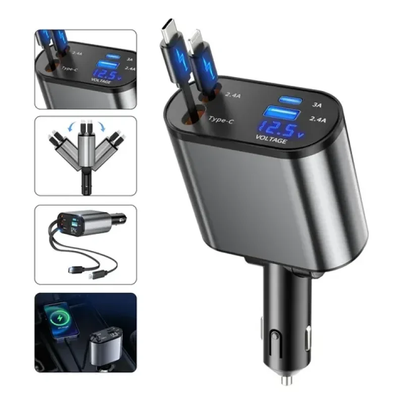 Adaptador Carregador Veicular Automotivo 12v Para Carros