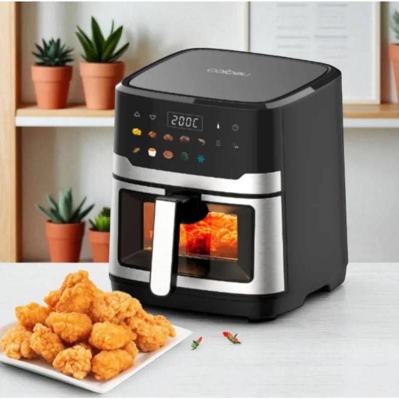 Air Fryer Elétrica 6,5l Fritadeira Elétrica Multifuncional Inox 110v Tela Inteligente Sem ...