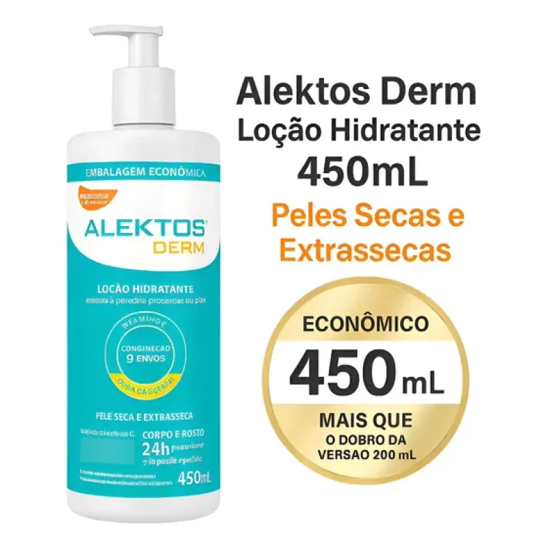 Alektos 450ml Loção Hidratante Corpo E Rosto - Sem Fragância