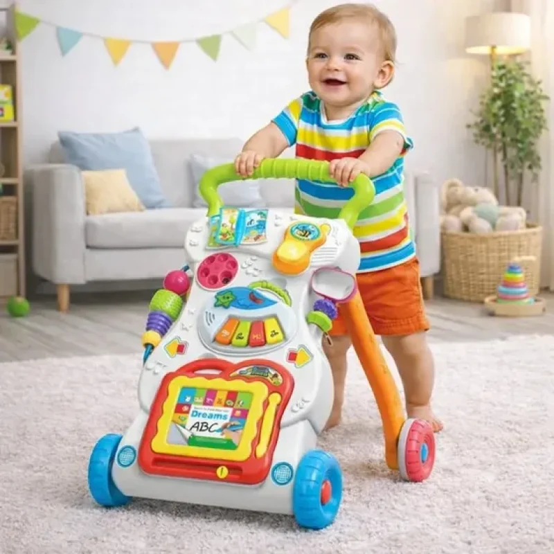 Andador Didático Infantil Educativo 8 Brinquedos Rayo Colorido