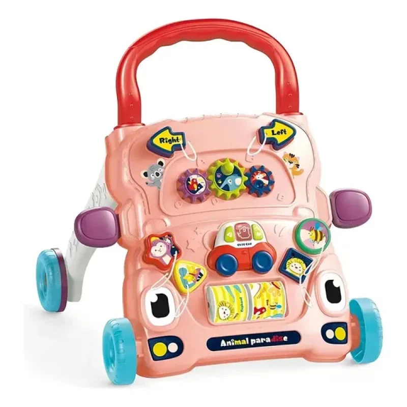 Andador Infantil Educativo Veloce Baby Style com Som Rosa