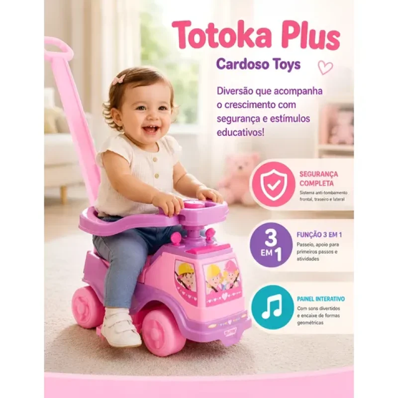 Andador Infantil Totoka Eletrônica Passeio Bebê Cardoso Toys