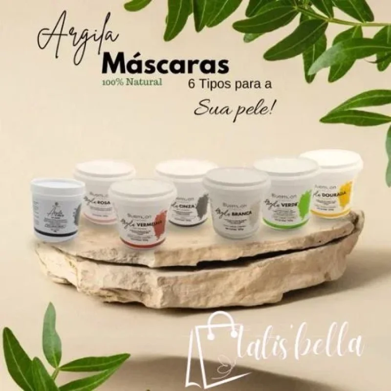 Argila Facial Natural Blue Moon Pele Oleosas e Acneicas Ação Clareada Remoção de impureza...
