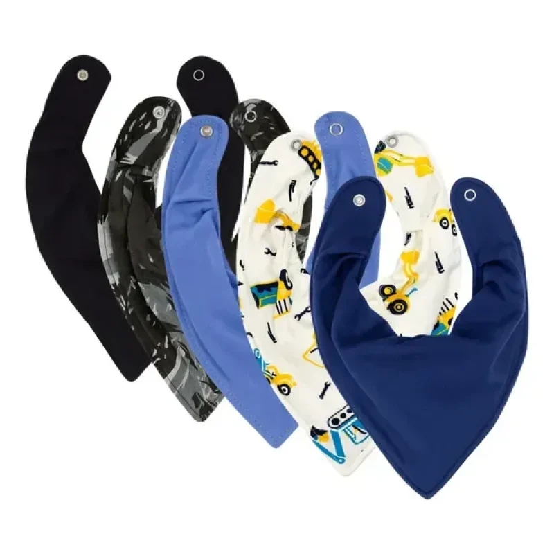Babador Bandana Bebê Impermeável, Kit 5, Premium Eternizare Babador Impermeável Para Bebê Un