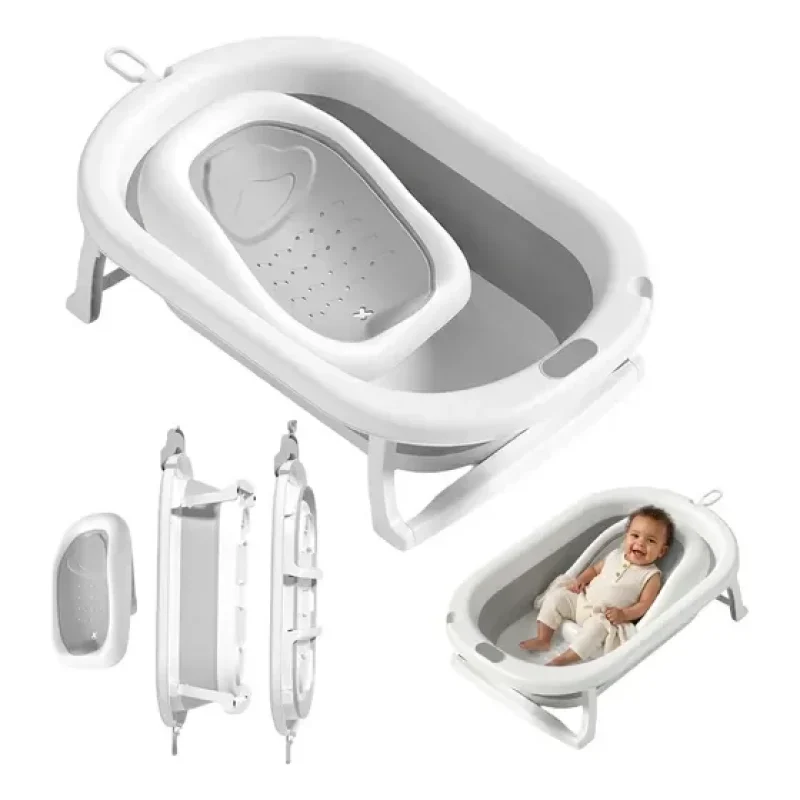 Banheira De Bebê Dobrável 45l Com Redutor De Assento Pipdip
