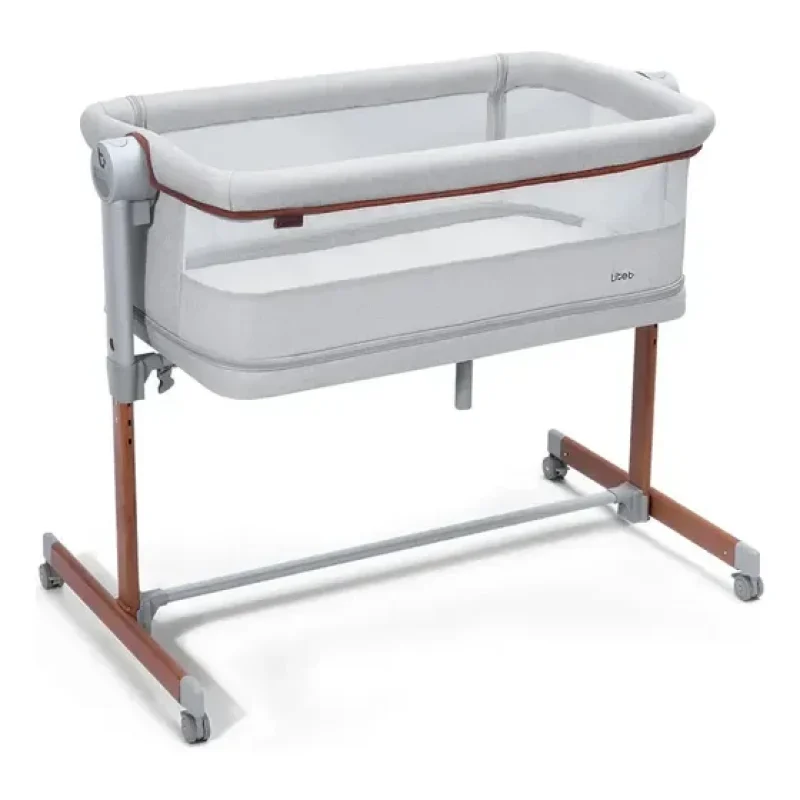 Berço E Cercado Litet Hypnos 3 Em 1 Portátil Cinza 0 A 13kg Com Berço Acoplável Co-Sleeping Ajuste De Altura E Rodinhas - BB692