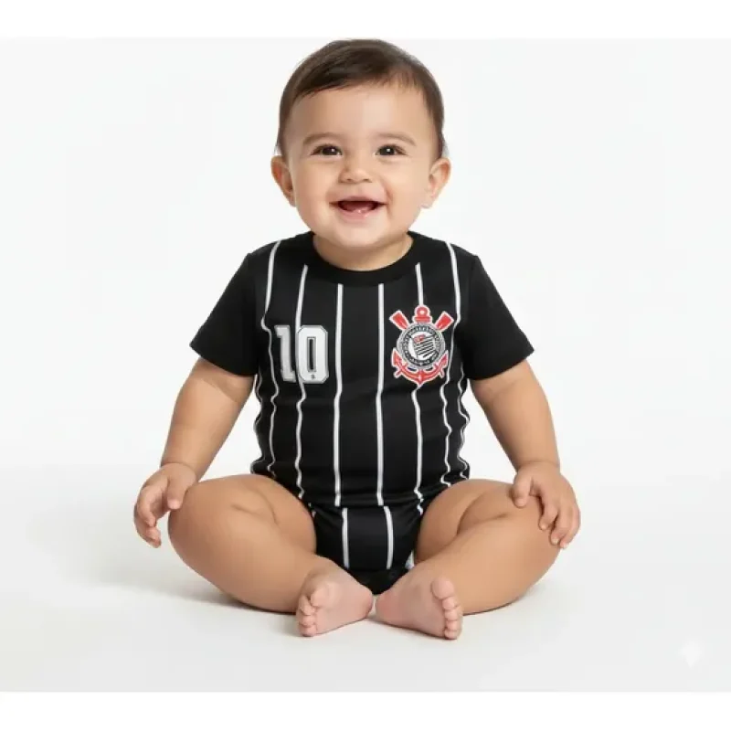 Body Bebê Mesversário Menino Menina Temático Futebol Times