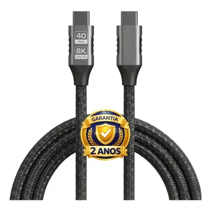 Cabo Boyu Cell Thunderbolt 4 USB-C para USB-C de 240W para Mac e Windows