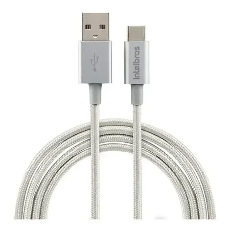 Cabo Usb-c 1.5m Nylon Branco Intelbras - Euac 15nb