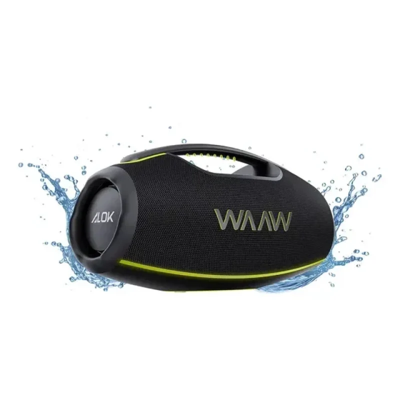 Caixa de Som Boombox Waaw by Alok Hyperboom 1000 Bluetooth À Prova d'Água 180W RMS Até 12h de Autonomia