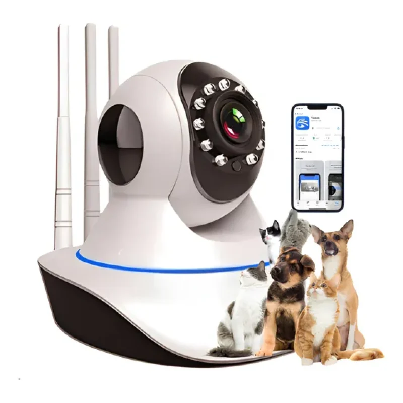 Câmera Wifi Segurança Babá Pet De Estimação Eletrônica 360°