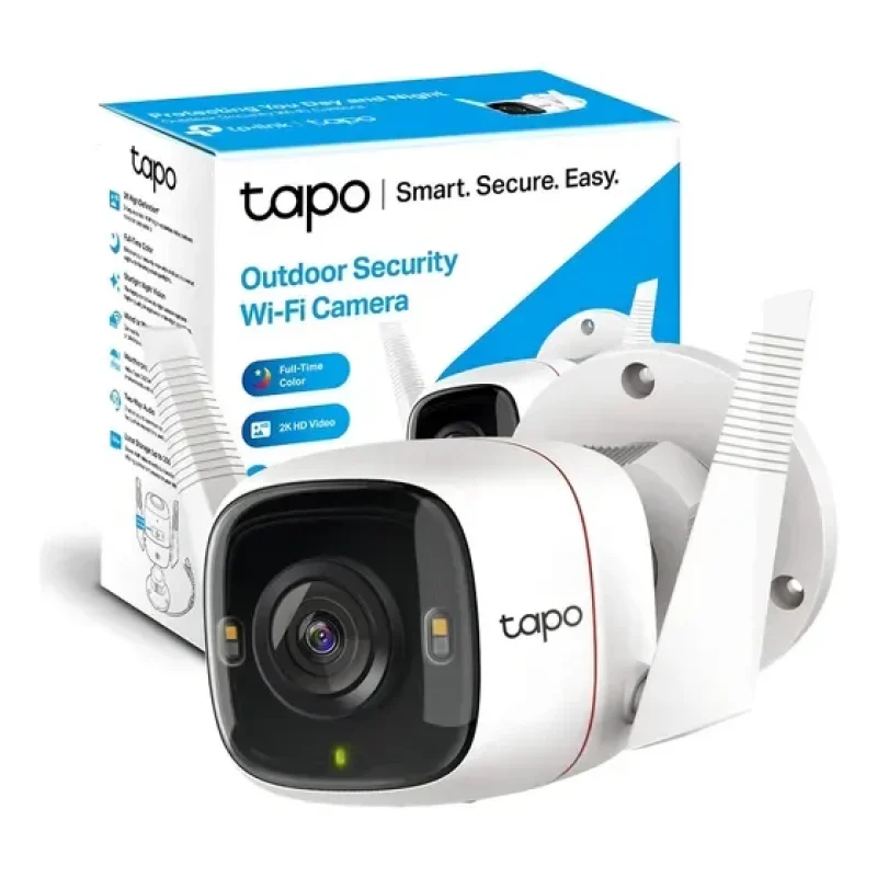 Câmera de segurança IP externa Tp Link Tapo C320ws WiFi com alarme e controle de voz com resolução de 2k