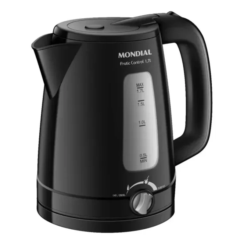 Chaleira Elétrica Pratic Control 1,7L Mondial Preto 1200W CE-17-BC