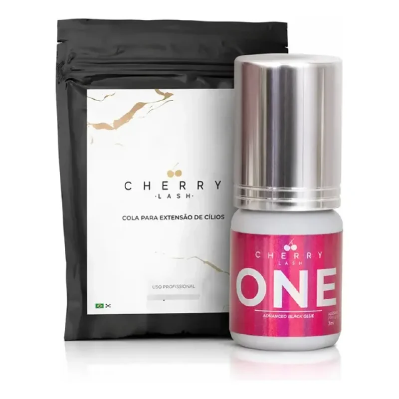 Cherry Lash One Advance Black Glue 3ml para extensão de cílios preto