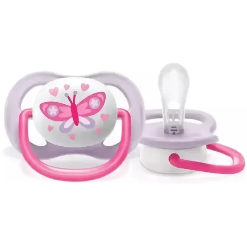 Chupeta Ultra Air 0 a 6 Meses Rosa Borboleta Philips Avent