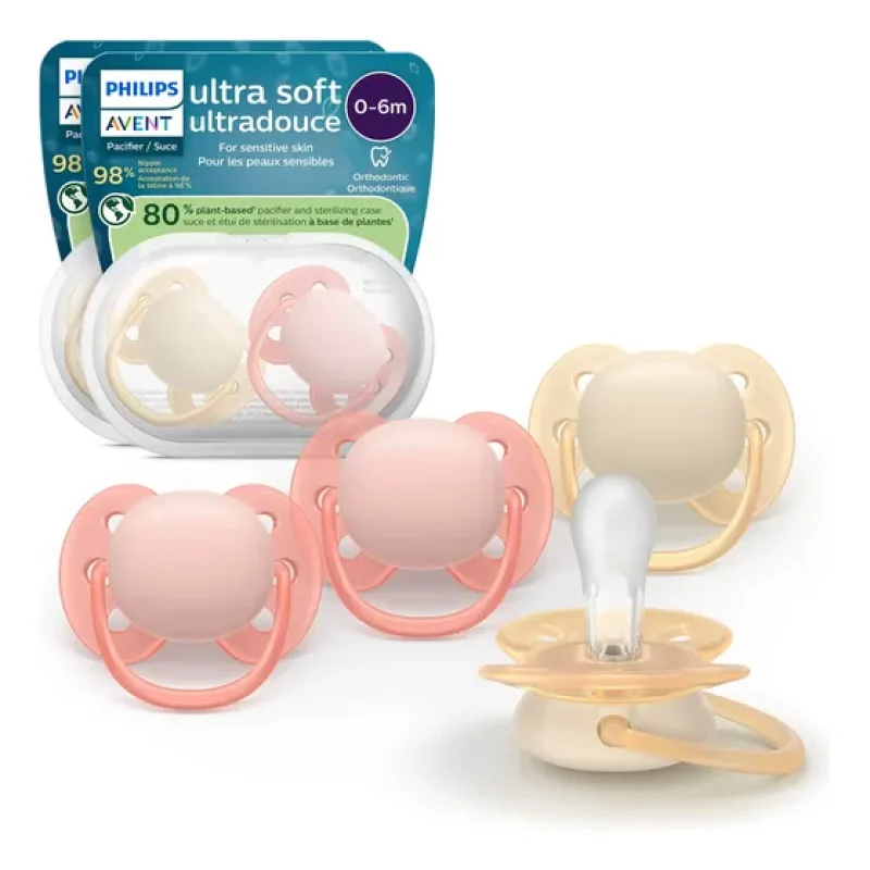Chupetas Ultramacias Philips Avent De 0 A 6 Meses, Pacote Co 0-6 Meses