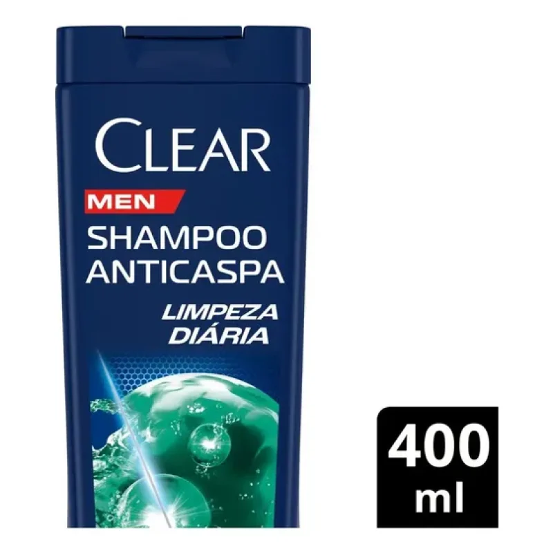 Clear Men Shampoo Anticaspa Limpeza Diária 2 em 1 400ml