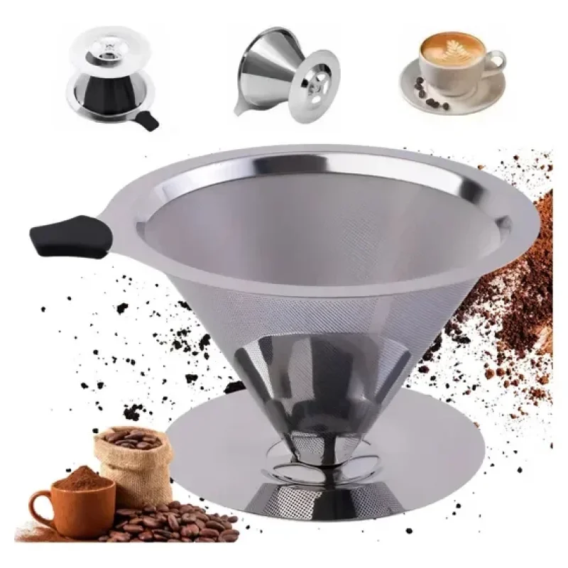 Coador De Café Inox 103 Meiling Com Filtro Reutilizável