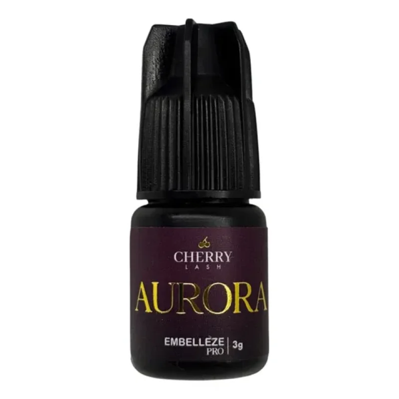 Cola Aurora Cherry Lash Adesivo Para Extensão De Cílios 3ml Preto