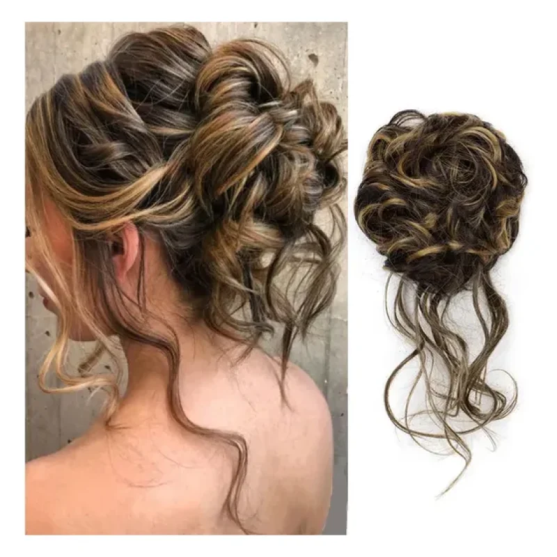Coque Aplique De Cabelo Sintético Com Elástico
