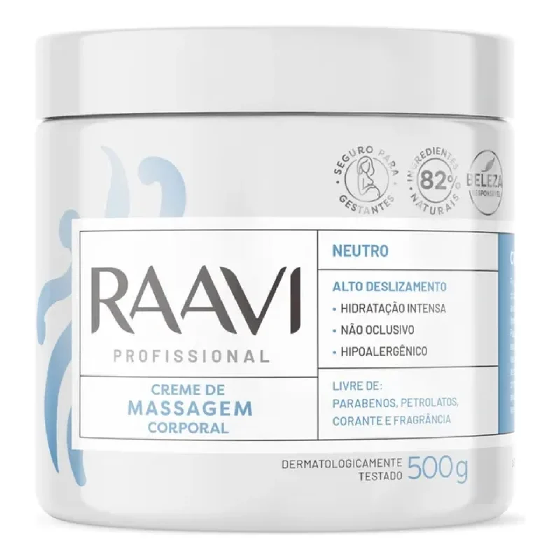 Creme De Massagem Neutro Corporal 500g Raavi Tipo de embalagem Pote