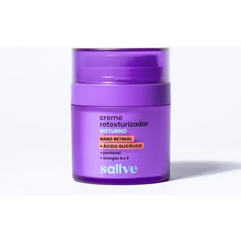 Cuidado Facial Creme Retexturizador Noturno 30g Sallve Noite