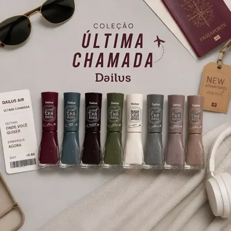 Dailus Lançamento Kit 8 Esmaltes Coleção Ultima Chamada