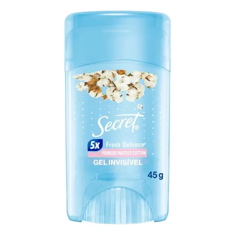 Desodorante Gel Antitranspirante Secret Proteção Algodão 45g