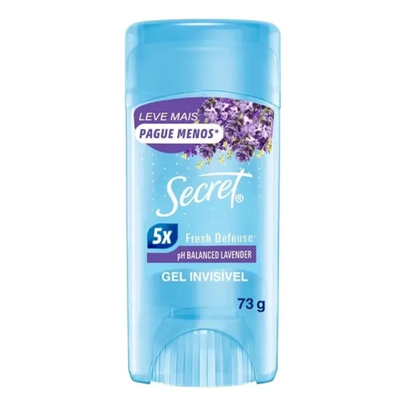 Desodorante Secret em Gel Invisível Antitranspirante Lavanda 73g