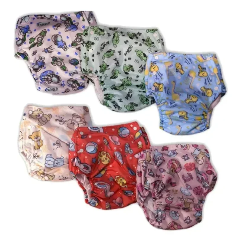 Enxuta Reutilizável Calça Plástica Ecológica Bebê Kit 3