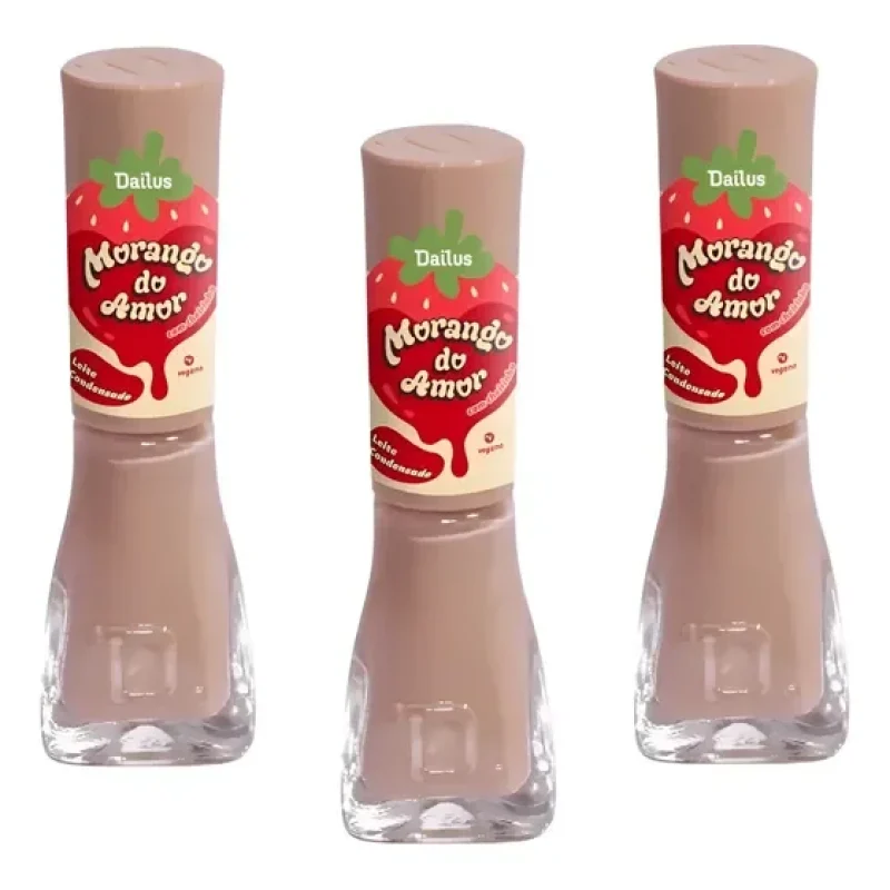 Esmaltes Dailus - Kit 3 Unidades - Leite Condensado