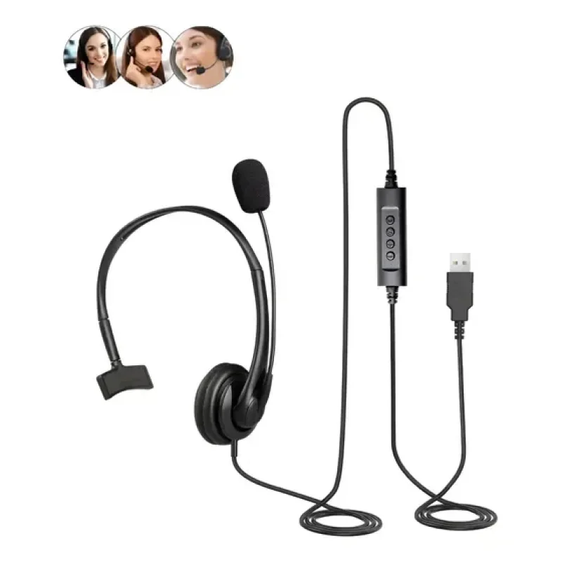Fone De Ouvido Headset Callcenter Telemarketing Usb