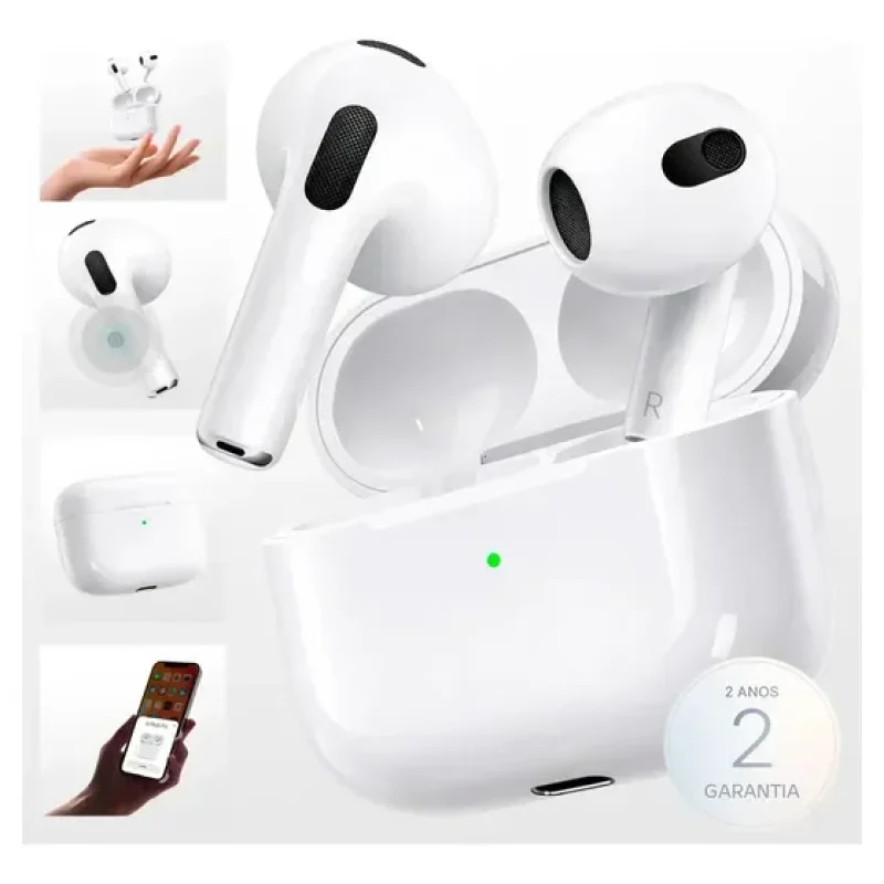 Fone Ouvido Bluetooth 5.4 Sem Fio Estojo De Carregamento Anti Ruido A Prova Dagua Compatível Com Ios Samsung Galaxy Android Tws Wireless Air Premium Microfone Touch Marca Pro Phone See