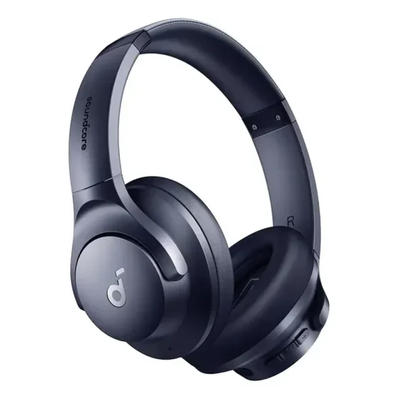 Fone de Ouvido Bluetooth Soundcore Anker Q20i ANC Híbrido Fone Sem Fio Headset Gamer com Cancelamento de Ruído 60H Bateria Hi-Res App Multiponto Headphone Graves Potentes Dobrável Carga Rápida Azul