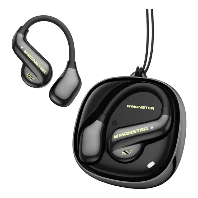 Fones de Ouvido Sem Fio Bluetooth Monster E99,Bluetooth 6.0,IPX6 à Prova d'água,Design de Cordão Portátil,24 H de Reprodução,Fones de Ouvido com Redução Dinâmica de Ruído DNC,Adequado Gamer、Esportes