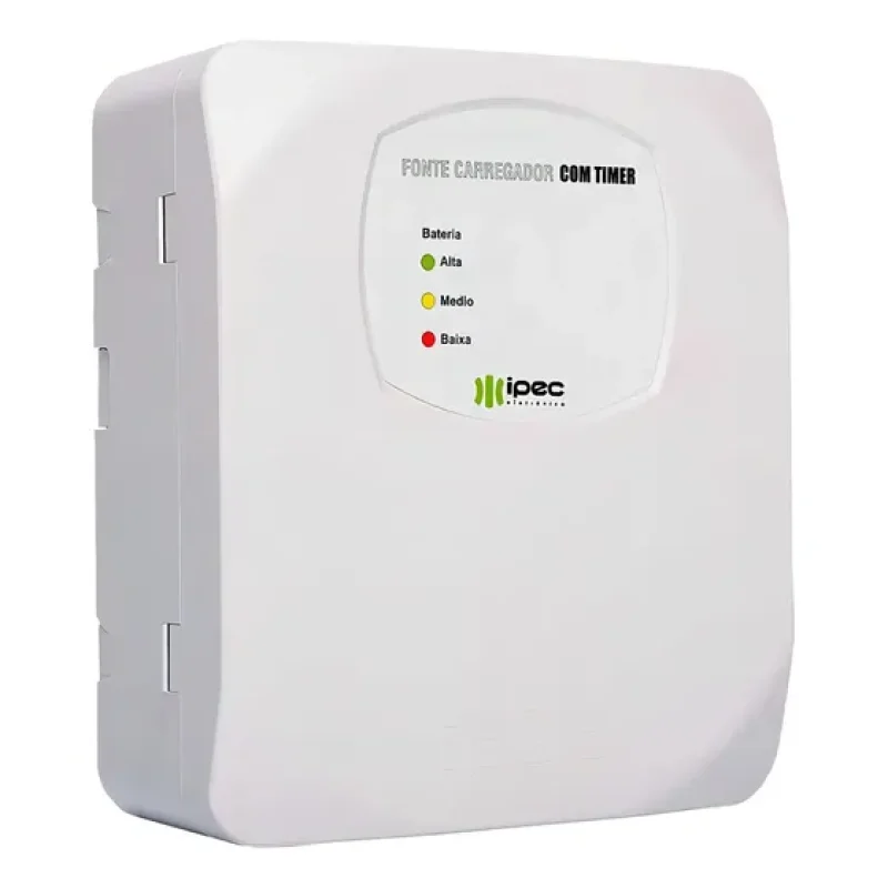 Fonte Carregador Eletrônico Ipec com Timer 2A para Fechadura Branco