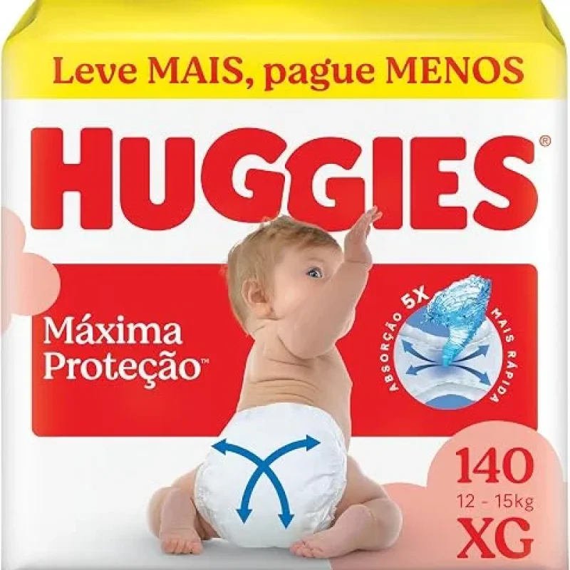 Fralda Descartável Huggies Máxima Proteção Tamanho X…