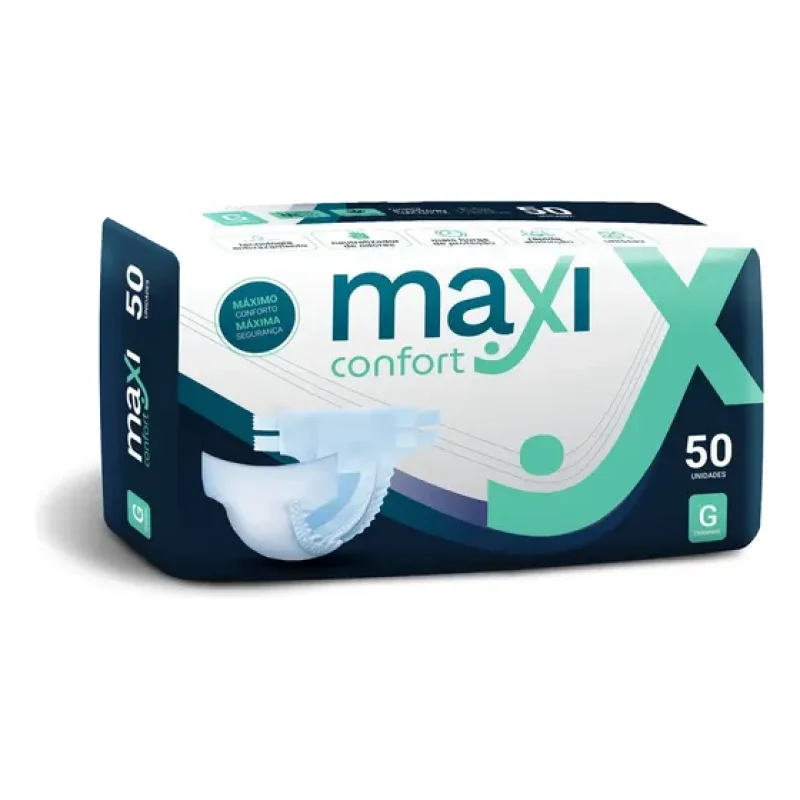 Fralda Geriátrica Maxiconfort C/50 Unidades Atacado Tamanho Grande