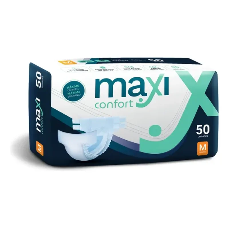 Fralda Geriátrica Maxiconfort C/50 Unidades Atacado Tamanho Médio