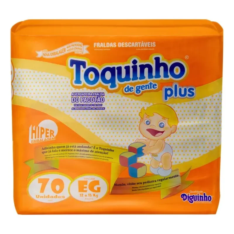 Fraldas Diguinho Toquinho de Gente Plus EG