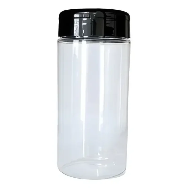 Frasco/pote Para Tempero 400g C/ Tampa Preta Dupla (100 Und)