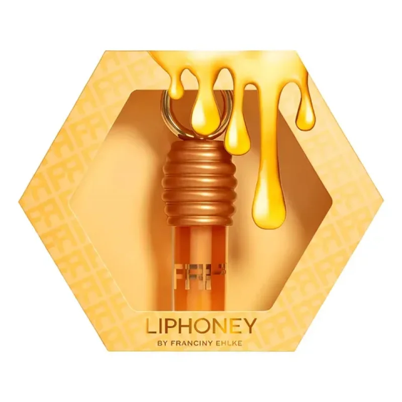Gloss Labial De Mel Liphoney Com Brilho Irresistível Com Chaveiro