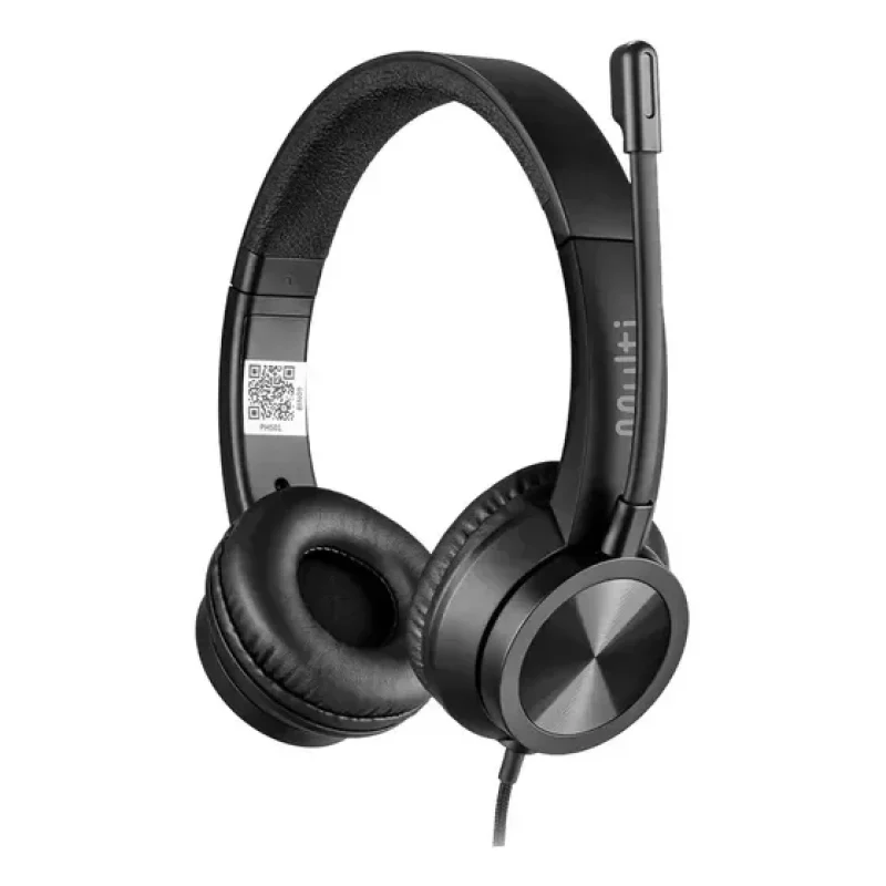 Headset com Fio HF1100 USB + USB-C com Microfone, Driver 40mm e Controle no Cabo – PH501
