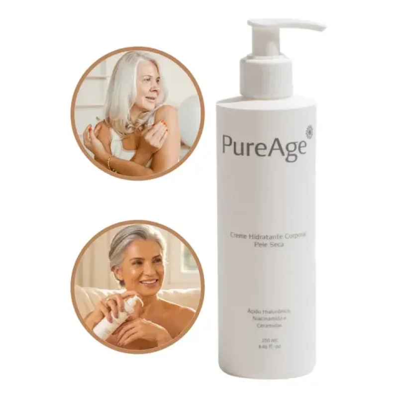 Hidratante Corporal Pureage Pele Idoso Fina E Ressecada