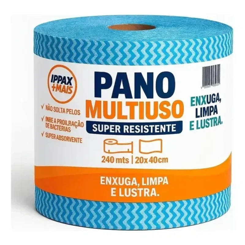 Ippax Mais Pano Multiuso Tipo Perfex Pano - Azul - 600 - Unidade - 1 - 240 m - 20 cm