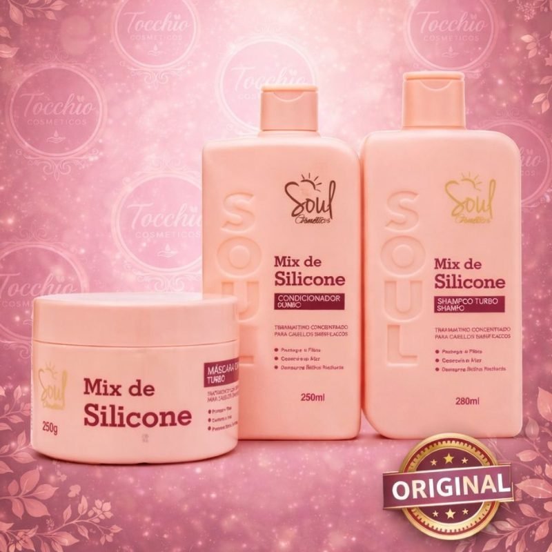 KIT CAPILAR MIX DE SILICONE SOUL 3 itens - SHAMPOO TURBO - CONDICIONADOR TURBO E MÁSCARA C...